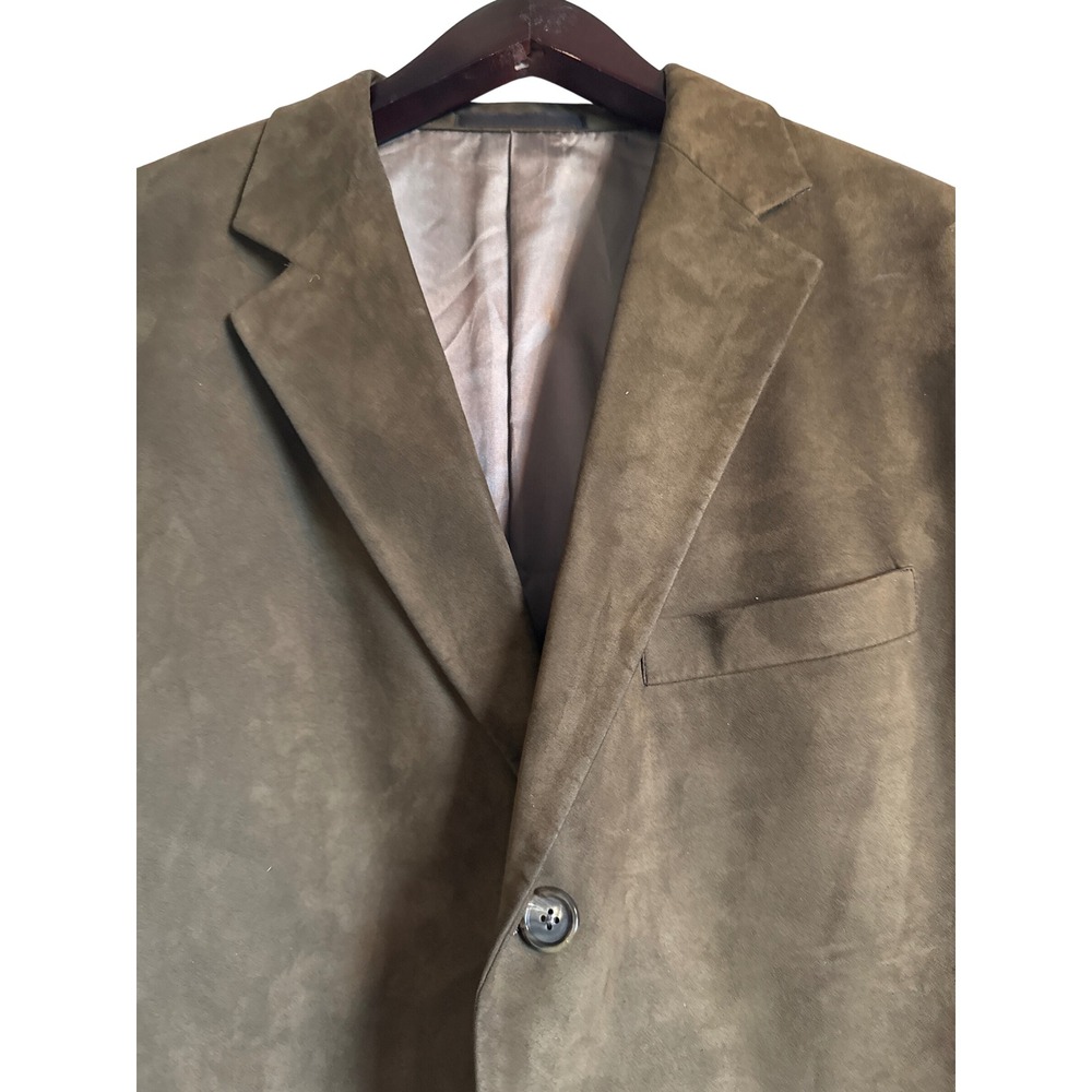 Office Dark Academia Vintage Tallia Uomo Brown Faux Suede Blazer Jacket Size‎ 42